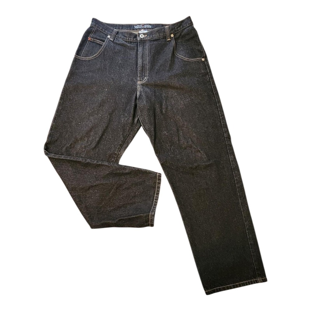 Guess‎ Jeans 36x30 Dark Wash Black Authentic USA Made Denim Pants M9339114